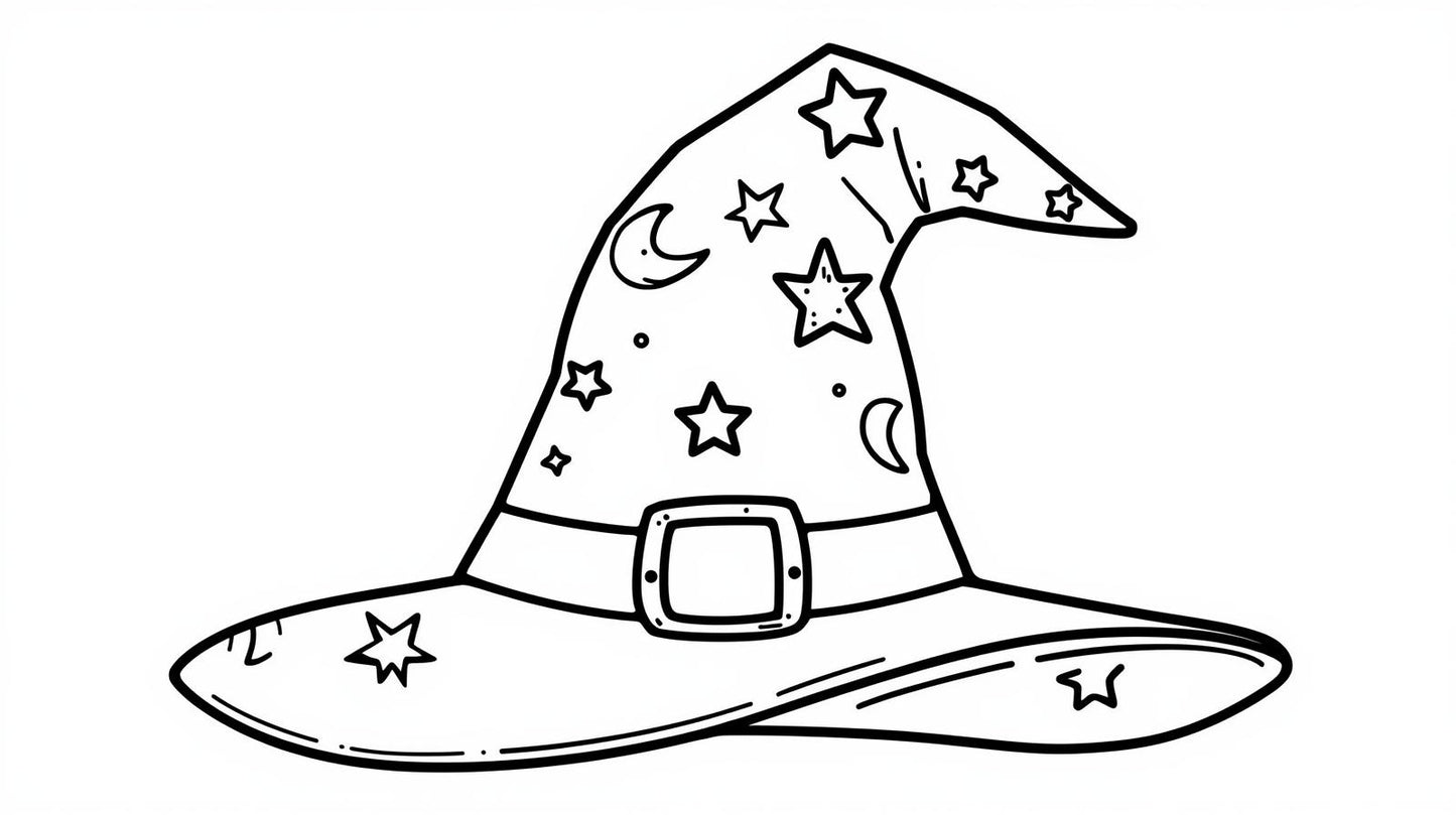 Digital Coloring Page , Activity Pages + Certificate of The Little Witch Wh Painted the Sky Orange - Artzy Monkey Channel