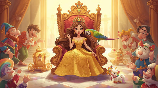 Digital Coloring Page of Princess who never smiled - Ritzy Lucy Channel
