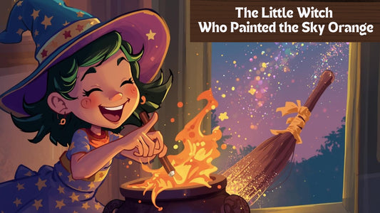 Digital Coloring Page , Activity Pages + Certificate of The Little Witch Wh Painted the Sky Orange - Artzy Monkey Channel